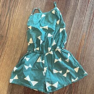 Bobo Choses Teal and White Kids Jumpsuit
